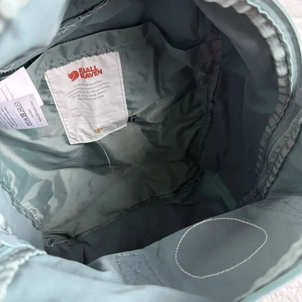 Fjallraven Kanken Frost Green Classic Everyday Outdoor Backpack Book Bag